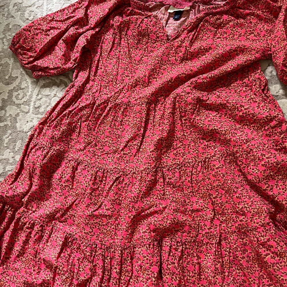 Great Condition, Floral, Tiered, Mini Dress